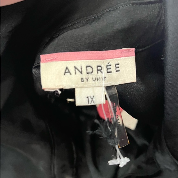 NWT Andree by Unit Black Long Sleeve Collard Dress sz 1x - Picture 4 of 7